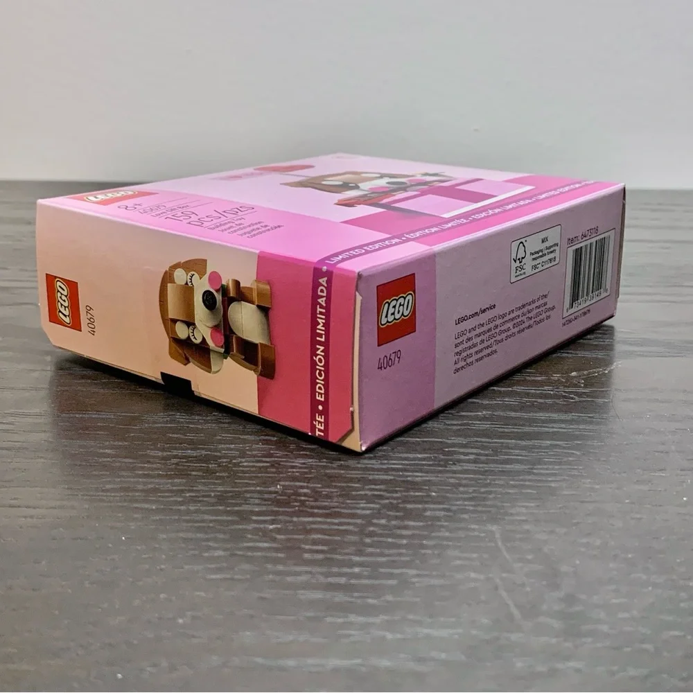 LEGO Limited Edition Love Heart Chocolate Gift Box-Shiba Inu #40679, 158 Pcs,NIB